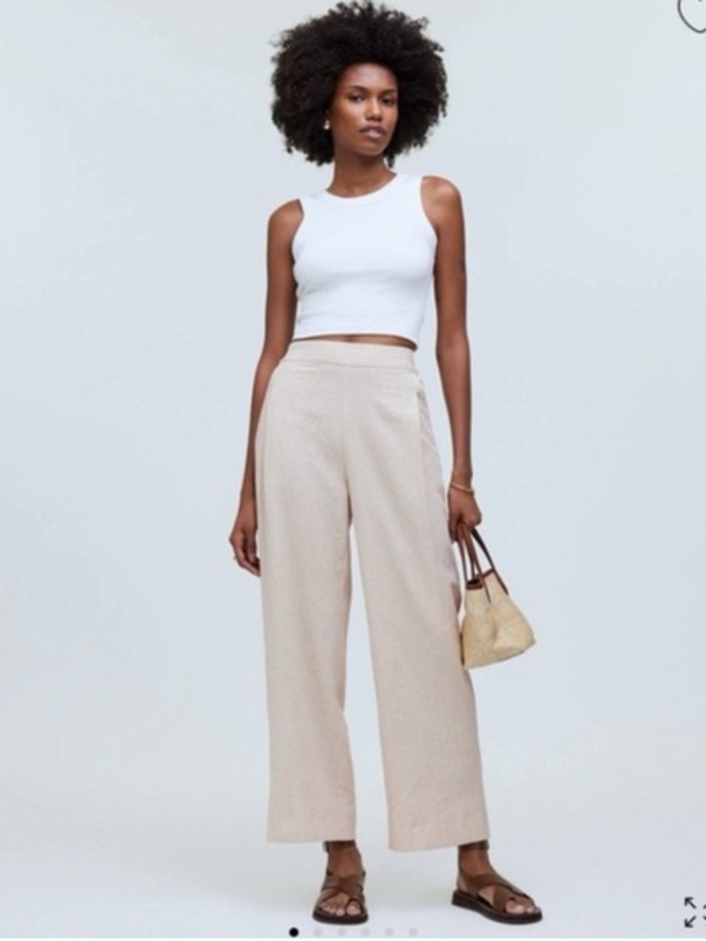 Madewell Ivory Textured Lounge Pants
